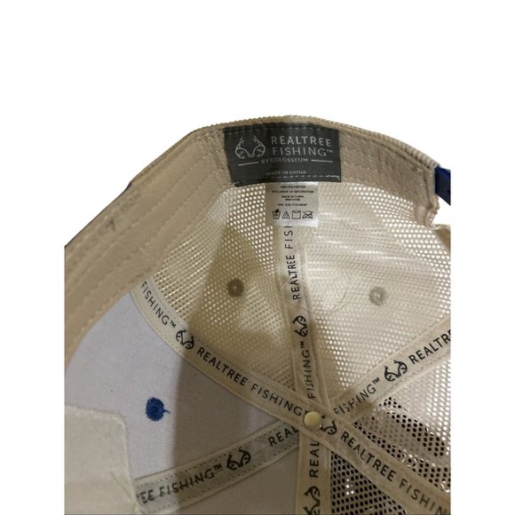 Memphis Tigers Colosseum Blue Mesh Fishing Real Tree Trucker Patch SnapBack Hat - Picture 9 of 10